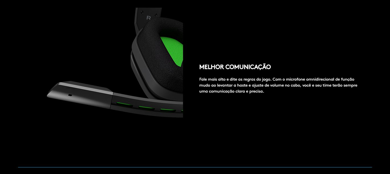 Headset Gamer Logitech Astro A10 XBOX com Fio Preto/Verde